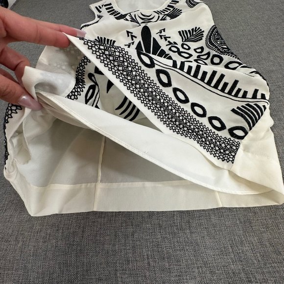 Jodi Arnold For The Limited Shift Dress Aztec Pattern‎ Off White Black Size 0 - Picture 7 of 16